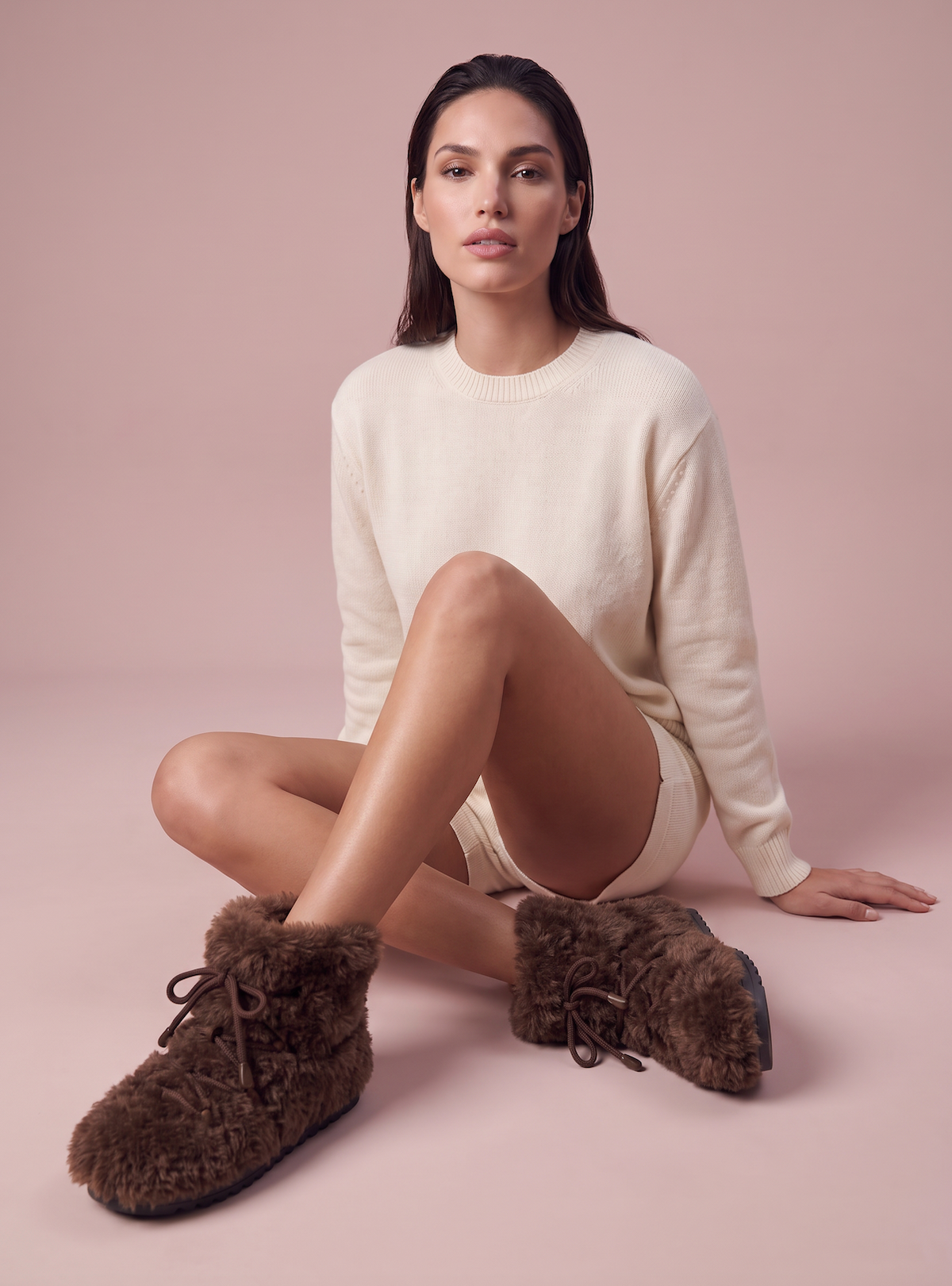 Mimi Brown Bow Boots