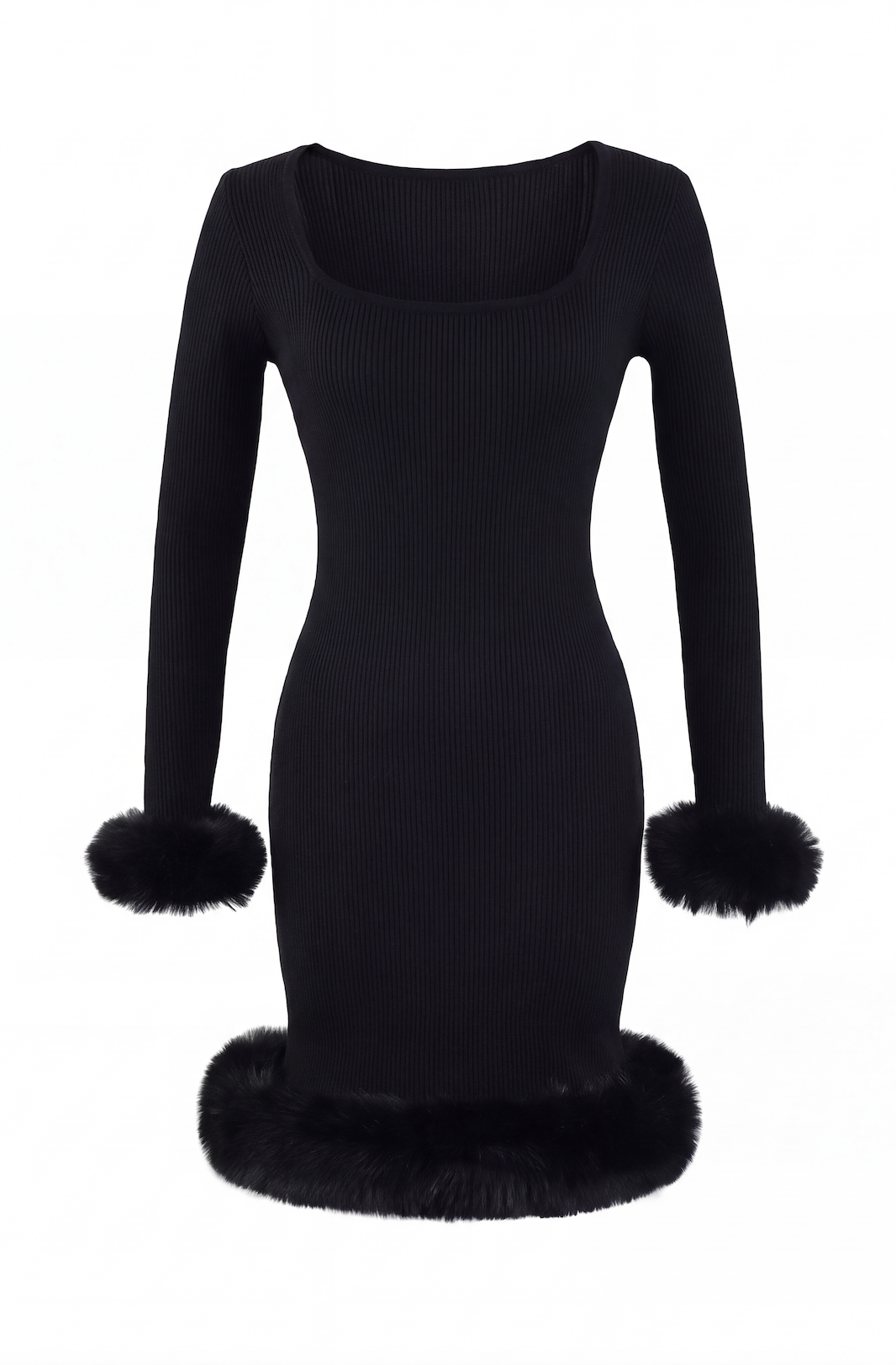 Fur Baby Black Dress